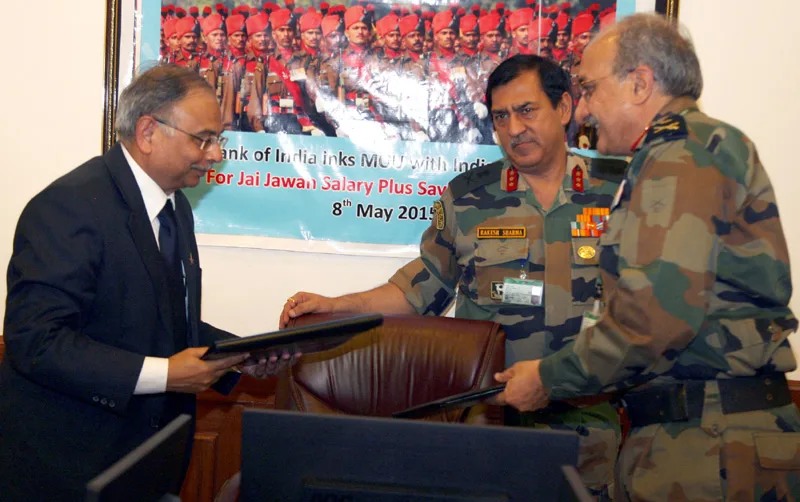 The Adjutant General, Lt. Gen. Rakesh Sharma witnessing the signing of an MoU..