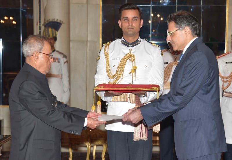 The High Commissioner-designate of Cyprus, Mr. Demetrios A. Theophylctou presenting his ..