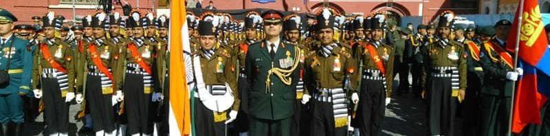 The Member Indian Army Contingent from the Grenadiers participating in the Victory Day Parade,..