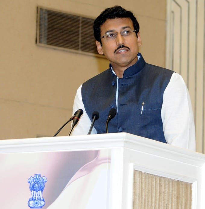 The Minister of State for Information & Broadcasting, Col. Rajyavardhan Singh Rathore..