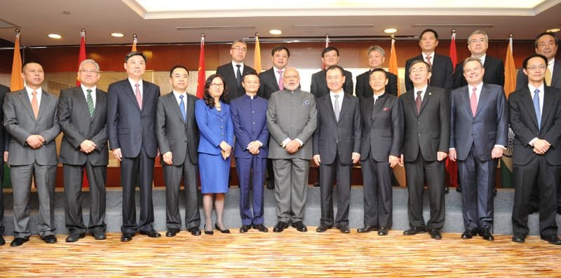 The Prime Minister, Shri Narendra Modi meets the Chinese CEOs, in Shanghai, China