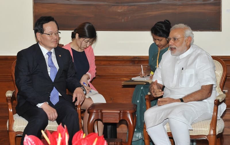 The Speaker of the National Assembly of South Korea, Mr. Chung Eui Hwa calling on..