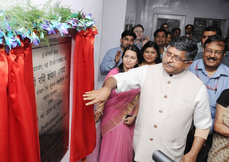 The Union Minister for Communications & Information Technology, Shri Ravi Shankar Prasad unveiling..