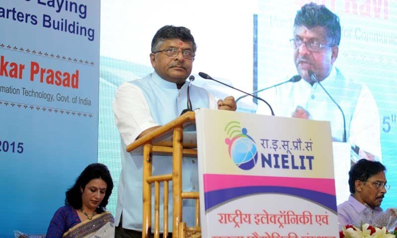 The Union Minister for Communications & Information Technology, Shri Ravi Shankar addressing..