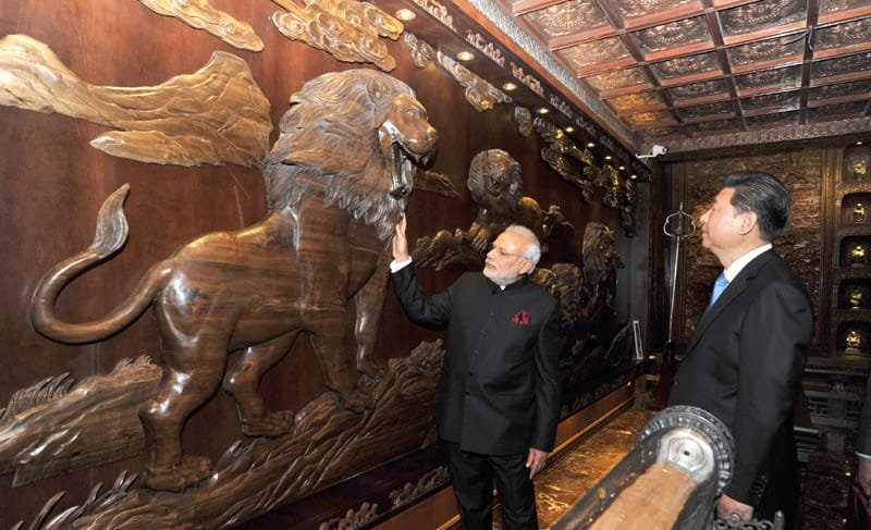 The Prime Minister, Shri Narendra Modi and the President of the People’s Republic of China, Mr. Xi Jinping at..