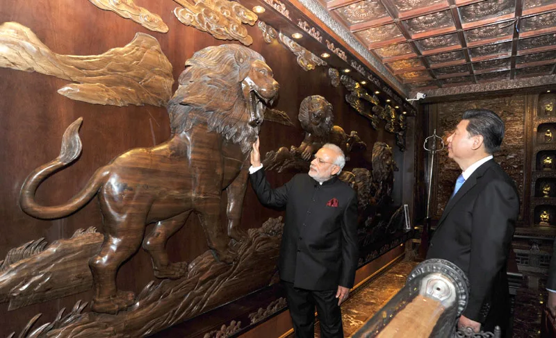The Prime Minister, Shri Narendra Modi and the President of the People’s Republic of China, Mr. Xi Jinping at..