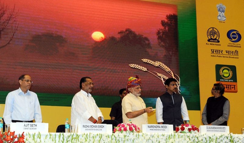 The Prime Minister, Shri Narendra Modi launching the DD Kisan Channel, in New Delhi