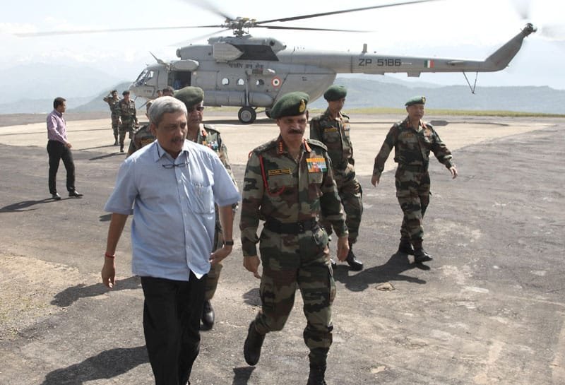 The Union Minister for Defence, Shri Manohar Parrikar accompanied by the..