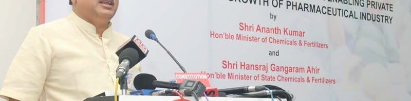 The Union Minister for Chemicals and Fertilizers, Shri Ananth Kumar addressing..