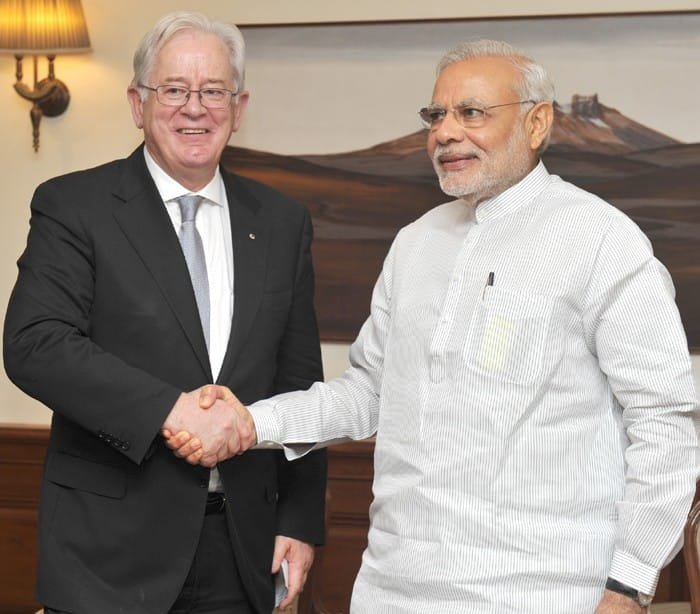 The Australian Minister for Trade and Investment, Mr. Andrew Robb calls on the…