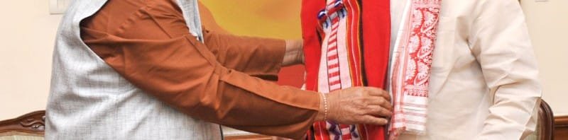 The Governor of Nagaland and Assam, Shri P.B. Acharya calling on the Prime Minister,..