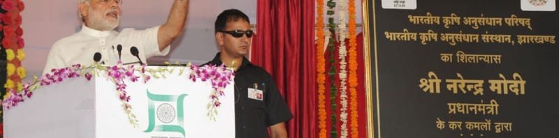 The Prime Minister, Shri Narendra Modi addressing the gathering at the Foundation Stone Laying ...