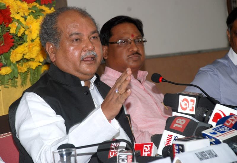 The Union Minister for Mines and Steel, Shri Narendra Singh Tomar addressing a ..