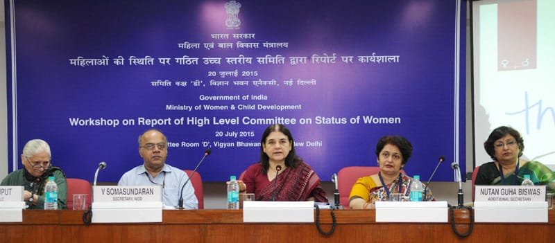 The Union Minister for Women and Child Development, Smt. Maneka Sanjay Gandhi ..