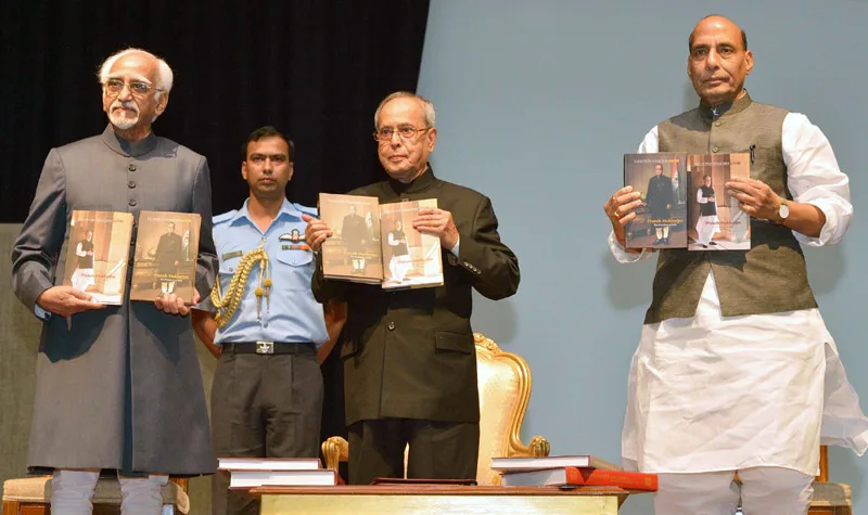 The President, Shri Pranab Mukherjee and the Union Home Minister, Shri Rajnath Singh during..