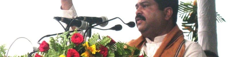 The Minister of State for Petroleum and Natural Gas (Independent Charge), Shri Dharmendra Pradhan addressing at the flag-off ceremony of the Khurda Road-Begunia Passenger train, at the newly built section, at Begunia, in Odisha