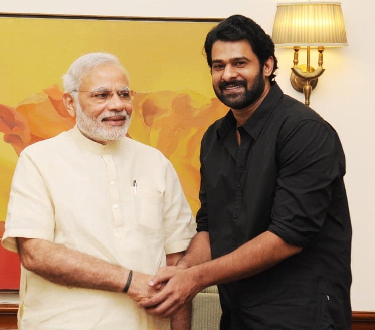 Shri Prabhas, lead actor, Bahubali, calling on the Prime Minister, Shri Narendra Modi, in New Delh