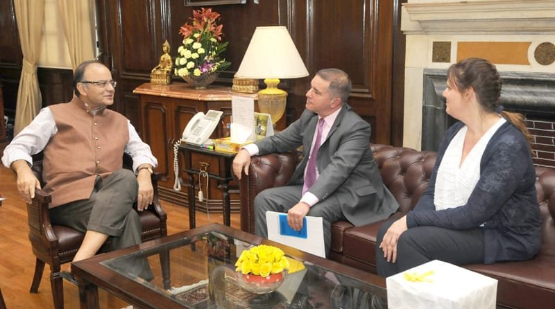 The Ambassador of State of Israel to India, Mr. Daniel Carmon meeting the Union Minister for..