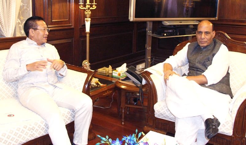 The Chief Minister of Nagaland, Shri T.R. Zeliang calling on the Union Home Minister, Shri Rajnath ..