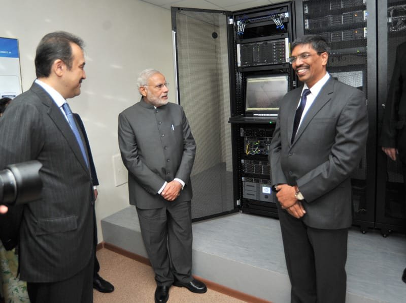 The Prime Minister, Shri Narendra Modi being briefed about the Super Computer, at …