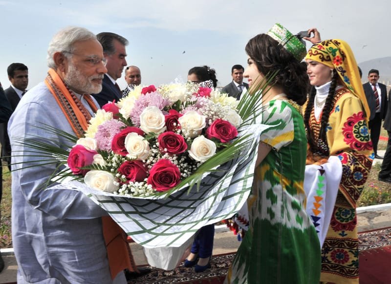 The Prime Minister, Shri Narendra Modi being welcomed on his arrival at the…