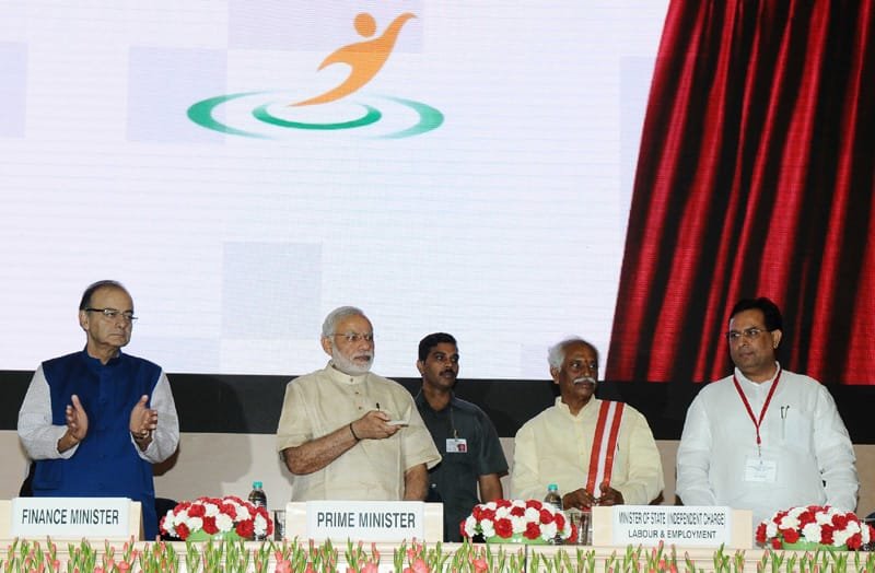 The Prime Minister, Shri Narendra Modi inaugurating the 46th session of Indian Labour ..