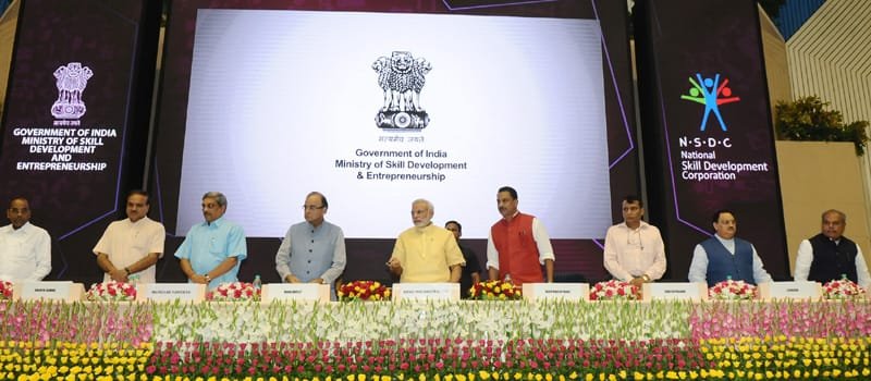 The Prime Minister, Shri Narendra Modi launching Pradhan Mantri Kaushal Vikas Yojna ..