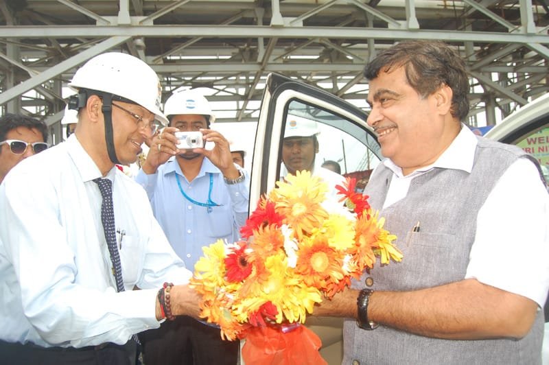 The Union Minister for Road Transport & Highways and Shipping, Shri Nitin Gadkari being..