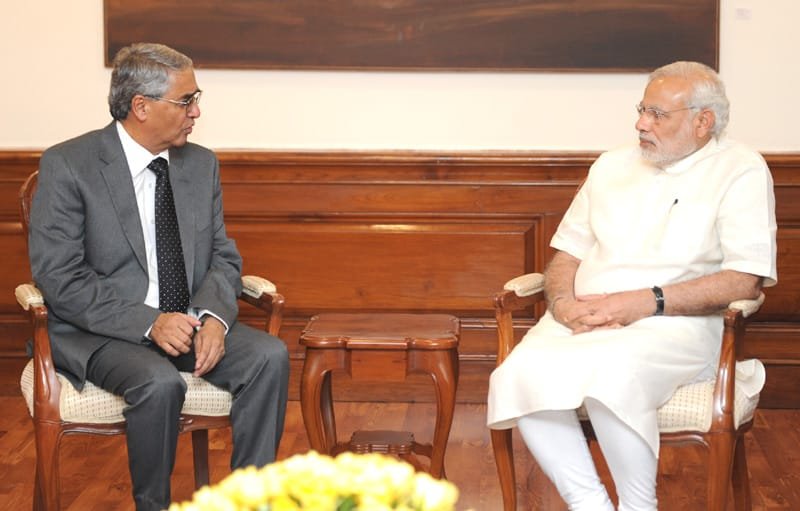 The former Prime Minister of Nepal, Shri Sher Bahadur Deuba calling on the…