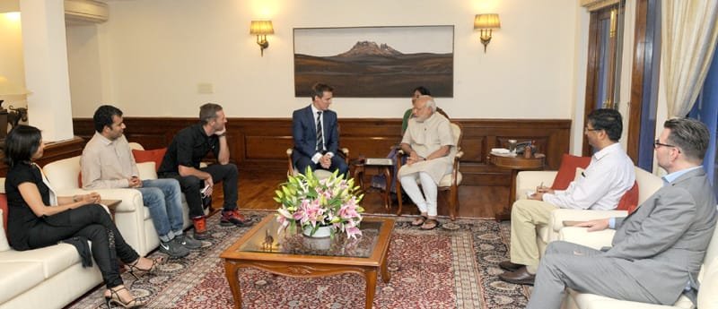The representatives of the Global Poverty Project calling on the Prime Minister, …