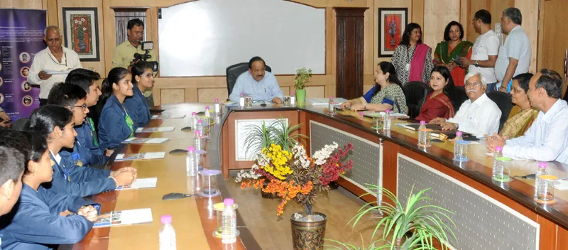 The Union Minister for Science & Technology and Earth Sciences, Dr. Harsh Vardhan meeting..