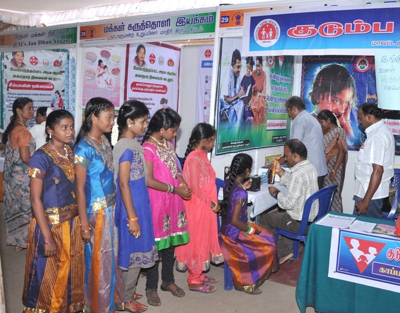 Teenage girls are being tested for haemoglobin content in their blood to ascertain ..