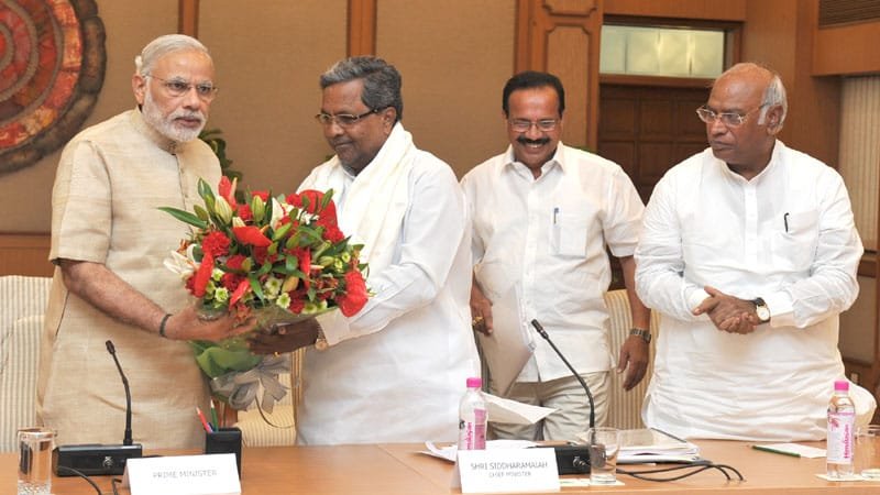 The Chief Minister of Karnataka, Shri Siddaramaiah calling on the Prime Minister,..