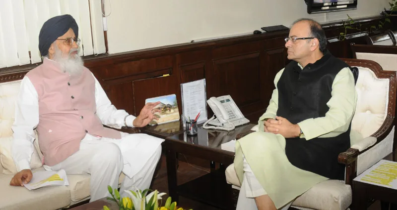 The Chief Minister of Punjab, Shri Prakash Singh Badal meeting the Union Minister for…