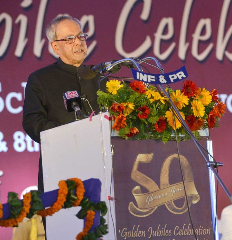 The President, Shri Pranab Mukherjee addressing at the Golden Jubilee Celebration ..