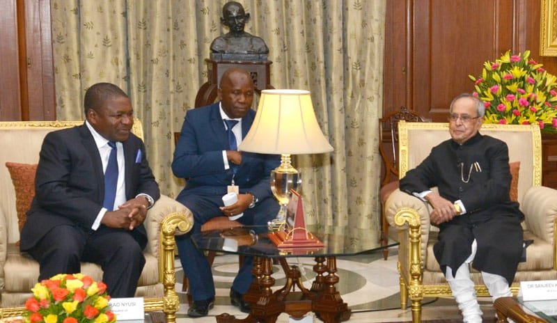 The President of the Republic of Mozambique, Mr. Filipe Jacinto Nyusi calling on the..