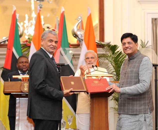 The Prime Minister, Shri Narendra Modi and the President of the Republic of Mozambique,..