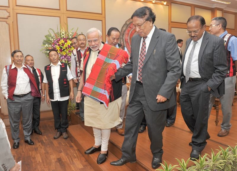 The Prime Minister, Shri Narendra Modi at the signing ceremony of historic peace accord..