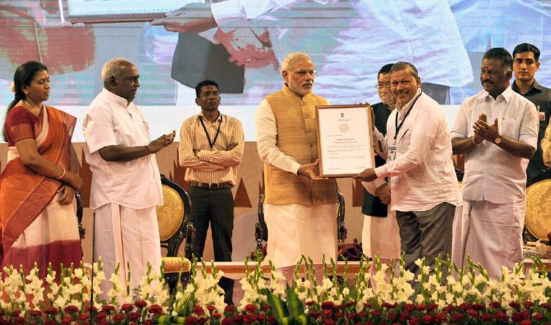 The Prime Minister, Shri Narendra Modi gave away the Sant Kabir awards to the…