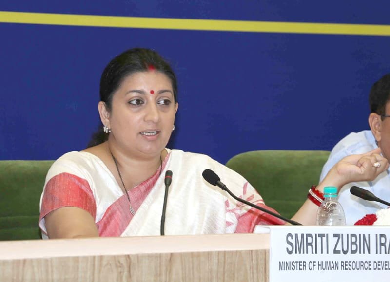 The Union Minister for Human Resource Development, Smt. Smriti Irani chairs the..