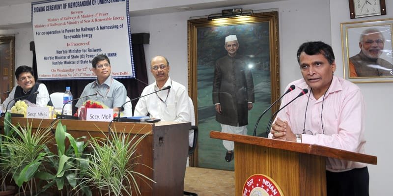 The Union Minister for Railways, Shri Suresh Prabhakar Prabhu addressing at the ..