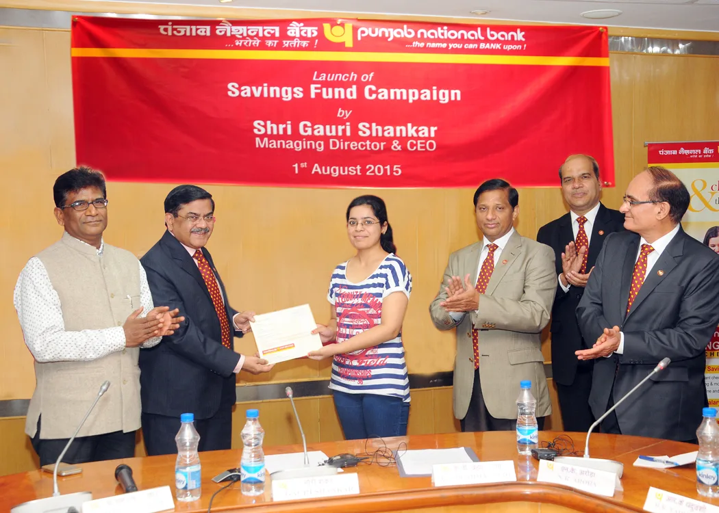 GAURI SHANKAR,MD & CEO PNB LAUNCHES SAVING FUND CAMPAIGN AT ITS H.O
