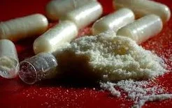 240 GMS. HEROINE RECOVERED FROM THE STOMACH OF AN AFGHANI NATIONAL WHO SWALLOWED..