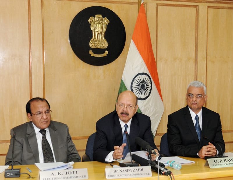 The Chief Election Commissioner, Dr. Nasim Zaidi along with the Election Commissioners, ..