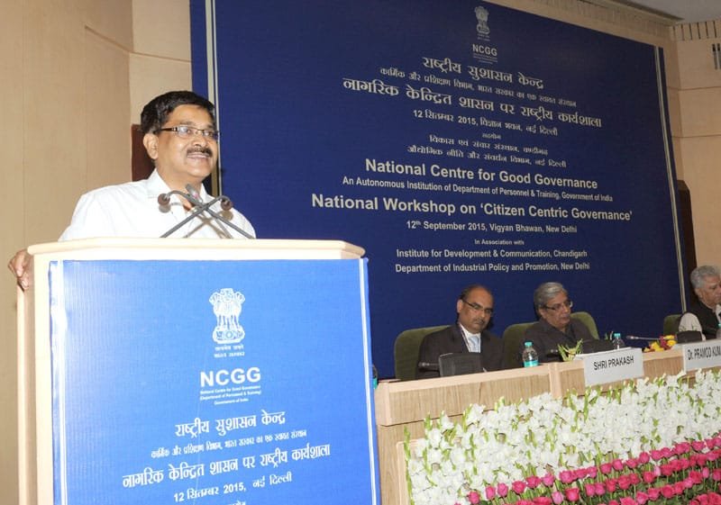 The Secretary, DoPT, Shri Sanjay Kothari addressing at the National Workshop on ..