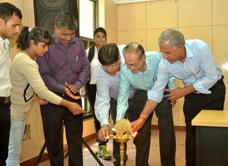 The Vice Chancellor, HNB Garhwal University, Prof. J.L. Kaul lighting the lamp at..