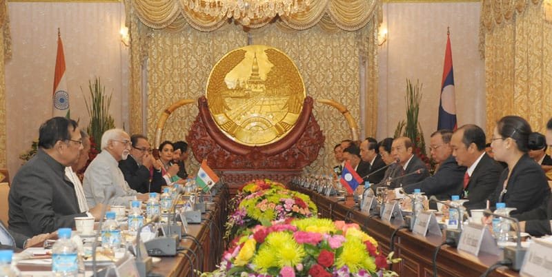 The Vice President, Shri Mohd. Hamid Ansari and the Vice President of Lao PDR,..