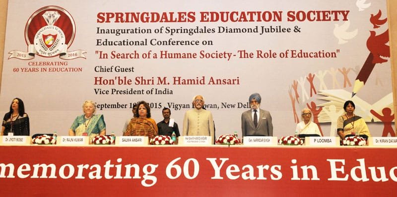The Vice President, Shri Mohd. Hamid Ansari at the inauguration of the Springdales ..
