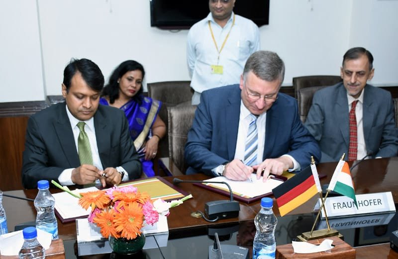 The Secretary, Department of Heavy Industry, Dr. R.S. Katoch witnessing the…