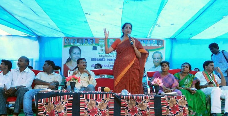 The Minister of State for Commerce & Industry (Independent Charge), Smt. Nirmala Sitharaman ..